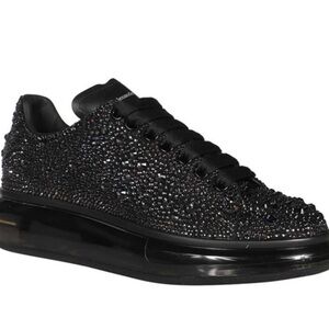 Men’s Alexander McQueen Black Galaxy Glitter Oversized Sneakers US 13